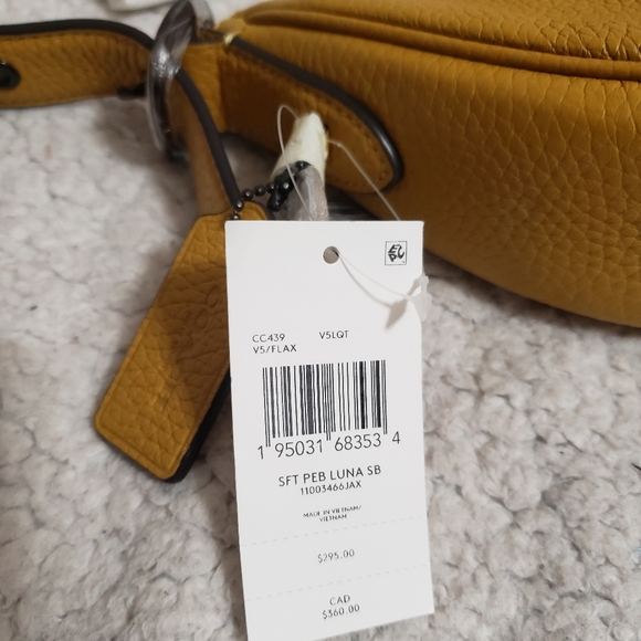 COACH Luna Pebble Leather Shoulder Bag - Picture 5 of 7